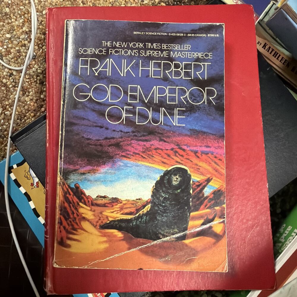 God Emperor of Dune Frank Herbert 1984 Berkley First Trade Paperback Vtg Sci-Fi